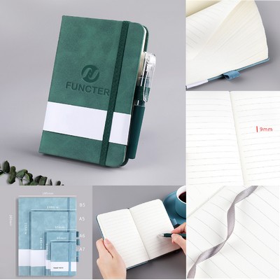 A6 Soft Touch Journal Notebook College Ruled Journal w/Pen Loop Elastic Closure Lined Writing