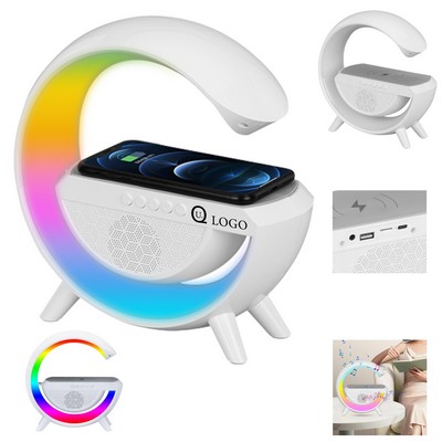 3" 1 Rainbow Light Wireless Charger Speaker