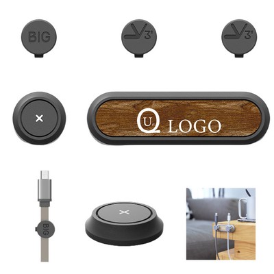Wood Grain Magnetic Cords Organizers