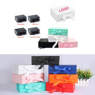 Folding Magnetic Gift Boxes With Ribbons