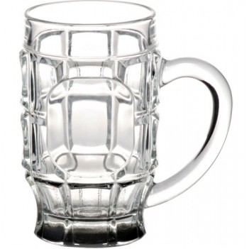 Dimpled Glass Beer Mugs 17.75 oz