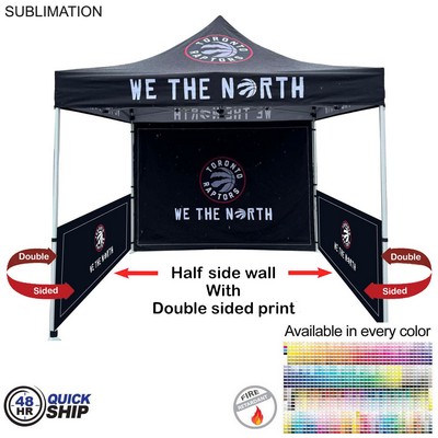 48 Hr Quick Ship - Half Side Wall for 10x10 Tent Kit, Sublimated, Double Sided Print
