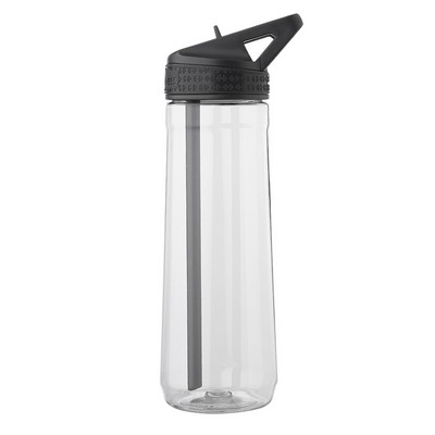 Fitness Plastic Water Bottle with Sip Straw 30 oz