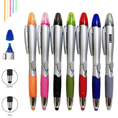 Pen w/Highlighter And Stylus