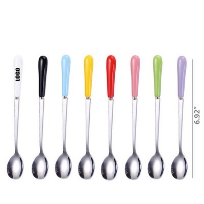 6.92" Ceramic Handle Steel Spoon