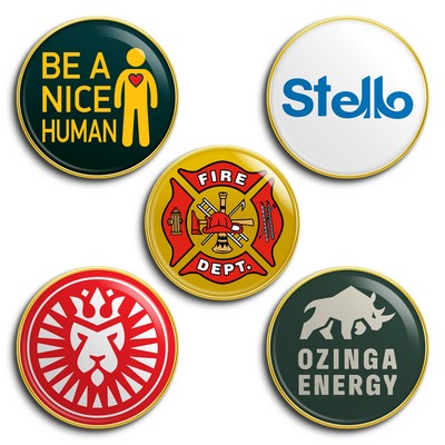 Round Shaped Domed Lapel Pin