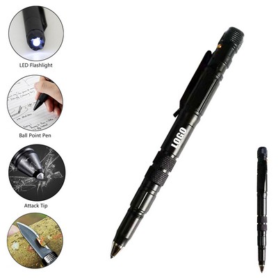 Tactical Survival Pen with Glass Breaker and Flashlight
