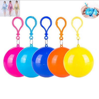 Portable Disposable Rain Poncho Ball