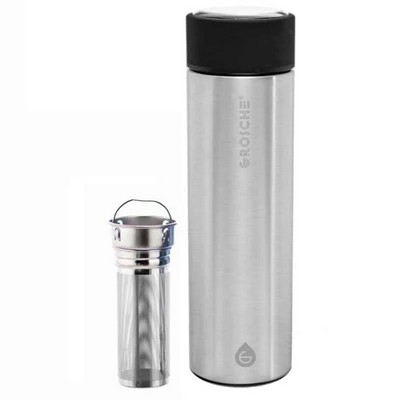 Chicago Double Walled S.Steel infuser tea tumbler - Brushed Stainless Steel