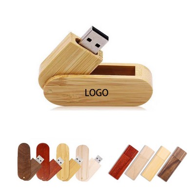 Wooden Swivel USB Drive
