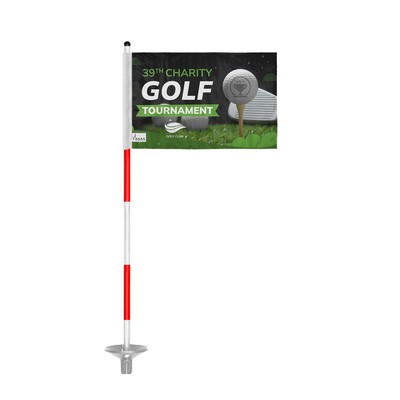 Golf Kit 30" Practice Pole and Tray - RED-WHITE