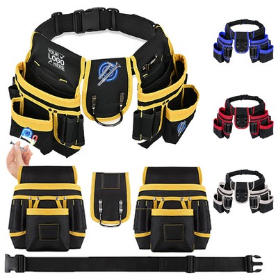 Heavy-duty Adjustable Detachable Magnetic Tool Bag Tool Belt for Electricians and Carpenters