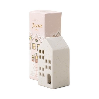 Ceramic Incense House, White - Teakwood Tobacco