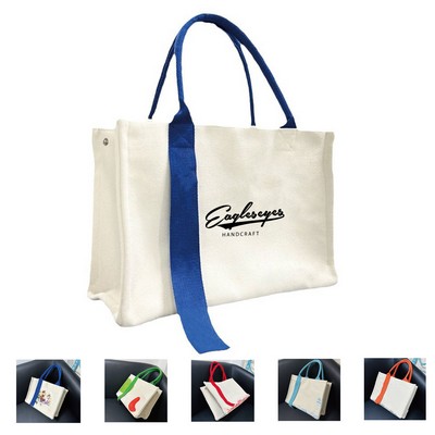 Canvas Tote Bag with Flutter Strap
