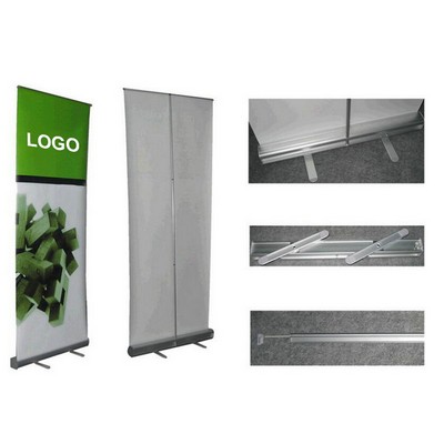 Aluminum retractable roll up banner stand