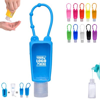 Sanitizer Flip Up Empty Dispenser Bottle with Adjustable Strap