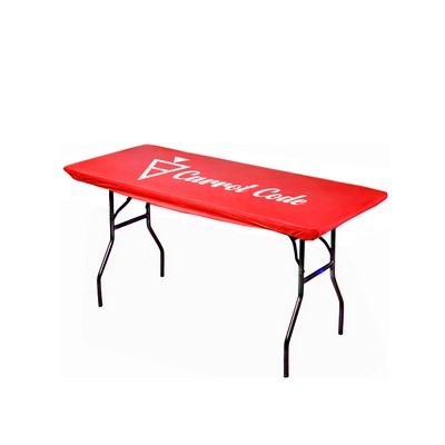 Quick Loop Table Top Cover, Stretch Fabric, Dye Sublimation Print 6'