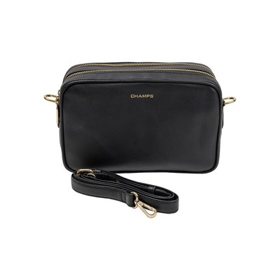 Champs Luggage Gala Collection Leather Bag Size 7.5"X9.5"X3.5"