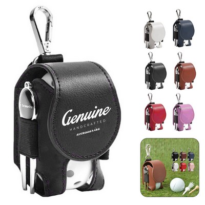 Pu Leather Golf Ball Pouch