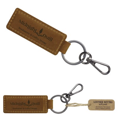 Leather Keytag w/Clasp