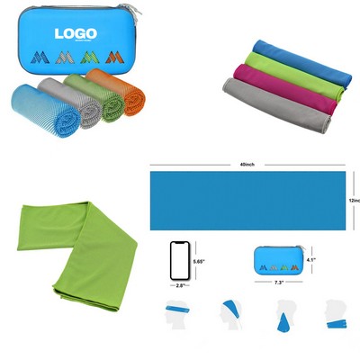 4 Pieces Soft Breathable Ice Towels