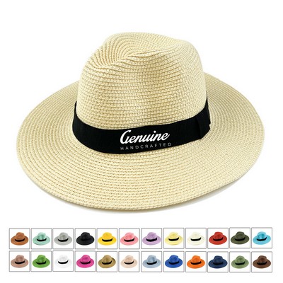 Handcrafted Adjustable Straw Bucket Hat