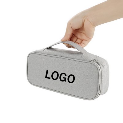 Portable Tech Organizer & Travel Storage Pouch with Adjustable Dividers