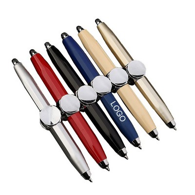 LED Flashlight Fidget Spinner Pen