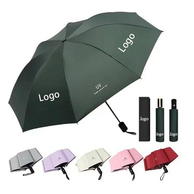 Auto-Open Folding Umbrella With Sleeve