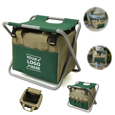 Folding Gardening Stool with Detachable Storage Bag