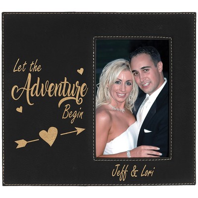 Leatherette Photo Frame w/Eng Area