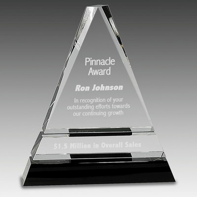 Crystal Triangle on Crystal Pedestal Base