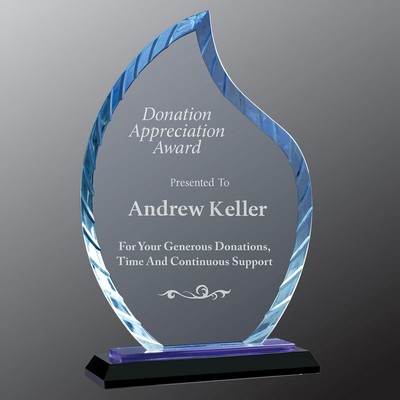 Flame Accent Glass on Base