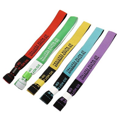 Sublimated Cloth Event Wristband w/ Locking Bead