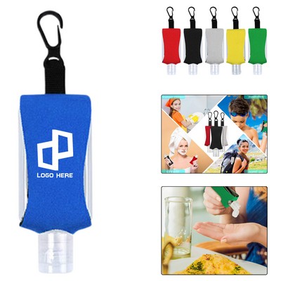 Hand Sanitizer Neoprene Sleeve W/ Carabiner