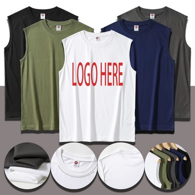 Loose 100% Cotton Tank Tops for Man