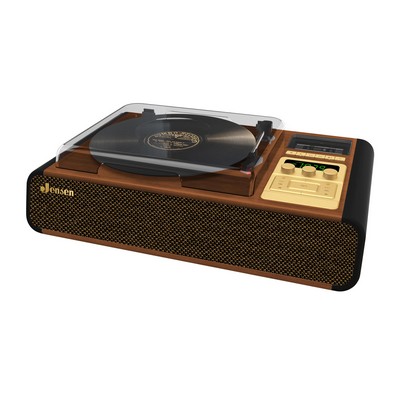 Jensen Audio 3 Speed Stereo Turntable w/Pitch Control, Cassette Player/Recorder And Am/Fm Radio