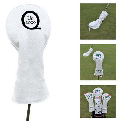 Large Beige Golf Club Protective Head Cover