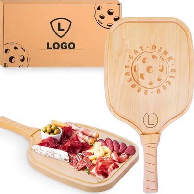 Pickleball Racket Birch Cutting Board