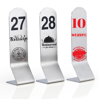 Stainless Steel Table Numbers Signs
