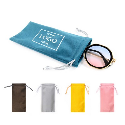 Microfiber Glasses Pouch w/Drawstring