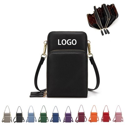 Small Leather Cell Phone Shoulder Bag