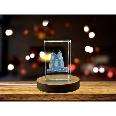 Cathedral of Christ the Light 3D Engraved Crystal Trophy w/LED Base
