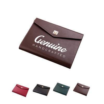 Tri-Fold Leather Business Notebook