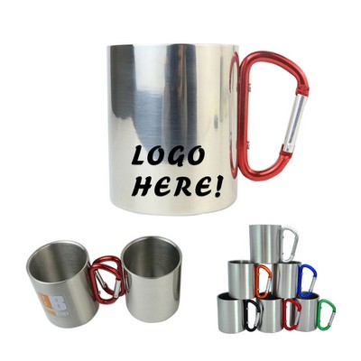 Double Wall Insulated Stainless Steel Mug w/ Carabiner