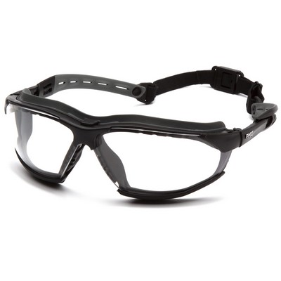 Isotope Safety Goggles, Black Frame with Clear H2MAX Anti-fog Lens