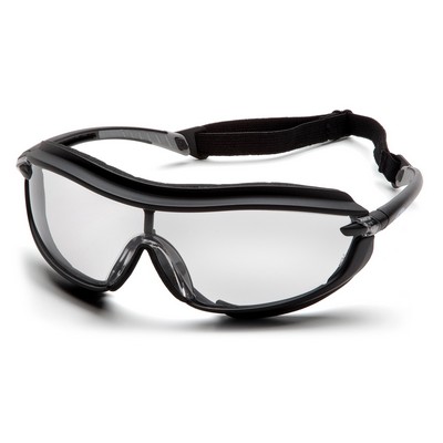 XS3 Plus Safety Glasses, Black Frame with Clear H2X Anti-Fog Lens