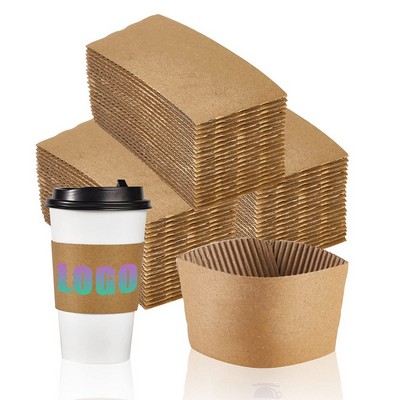Custom Eco Friendly Kraft Paper Coffee Cup Sleeve
