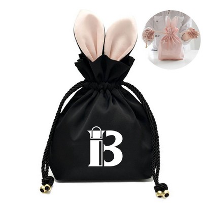 Silk Drwastring Bunny Ear Bag
