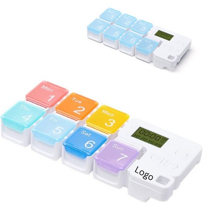 7 Days Pill Dispenser Organizer with Reminder Alarm